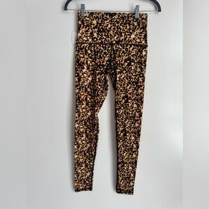 Bare Athletics Montauk Leggings Small Cheetah Black Yellow animal print NEW